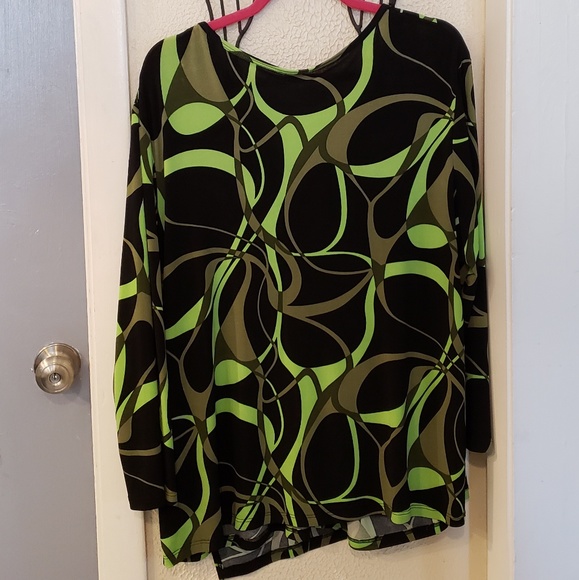 ❤️SOLD!❤️💚Beautiful Designer Women's 3X Green Blouse💚 - Picture 4 of 6